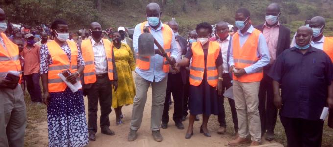 Official Launch of the construction of Keijegye bridge that  boarders Bitooma and Ruhumuro subcounty
